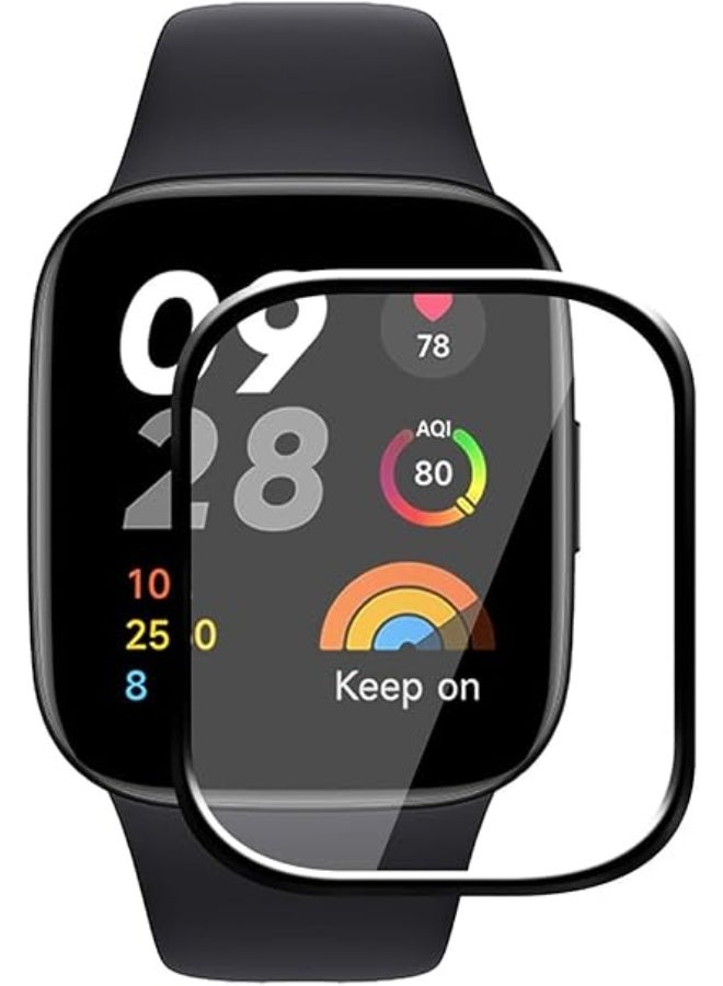 فكرة واقي شاشة Fekra لـ Xiaomi، فيلم حماية منحني ثلاثي الأبعاد بحواف ناعمة [مضاد للخدش] [خالٍ من الفقاعات] [مقاوم للكسر للغاية] [عالي الحساسية] (ليس زجاجًا) (Redmi watch 4) - Image 1